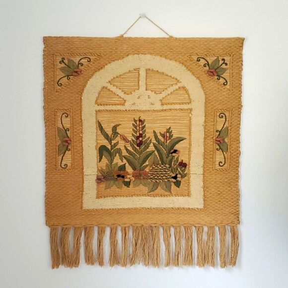 ICA 1990 Hand Woven Wall Tapestry - Picture 1 of 8